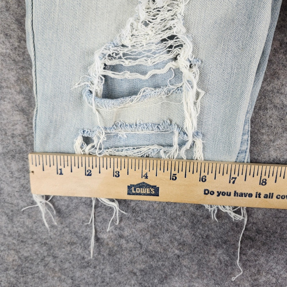 PacSun Skinny Denim Shorts Mens 30‎ Light Blue Distressed Raw Hem 170SP179000PC - Picture 7 of 16